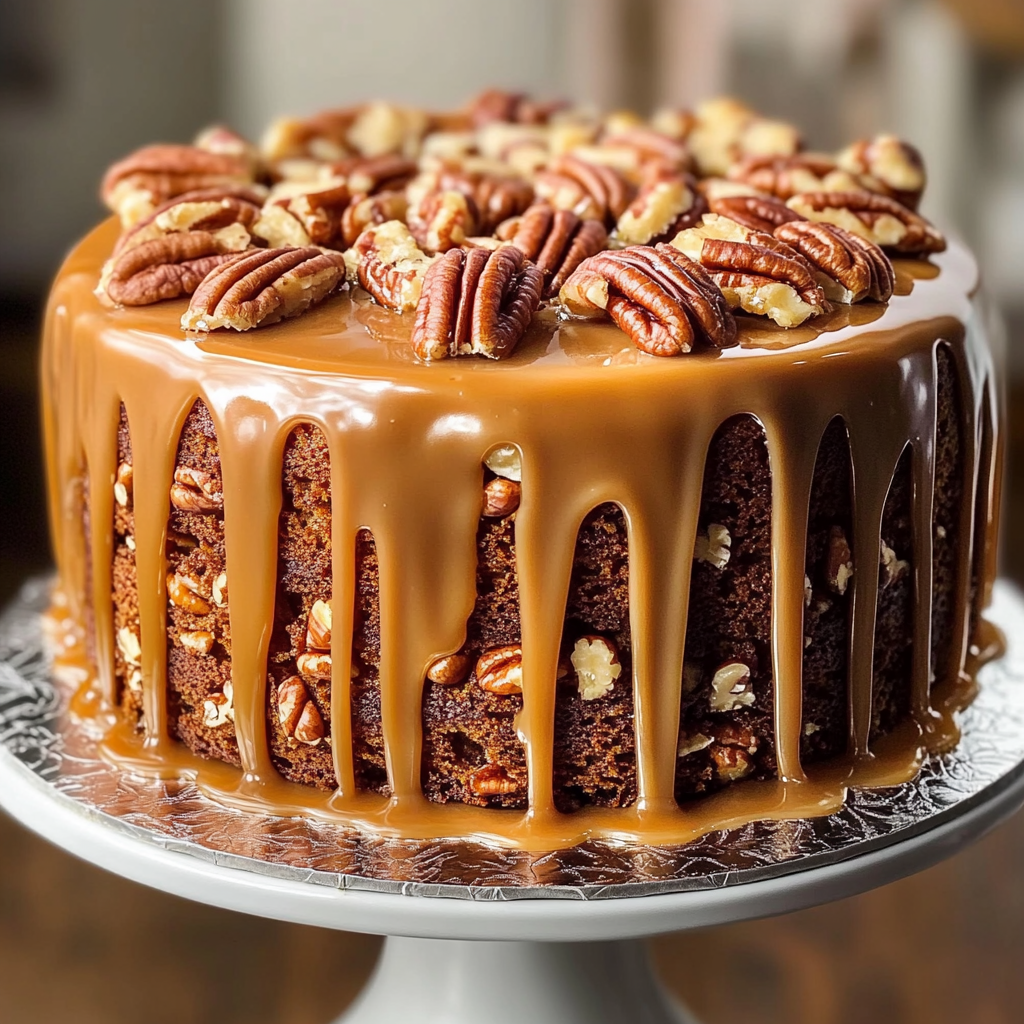 Christmas Pecan Praline Cake