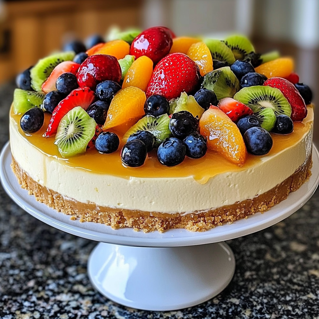 Fruit Salad Cheesecake