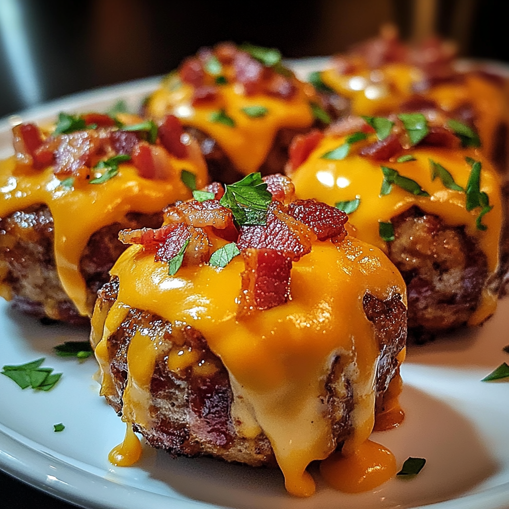 Bacon Cheeseburger Meatloaf Bites