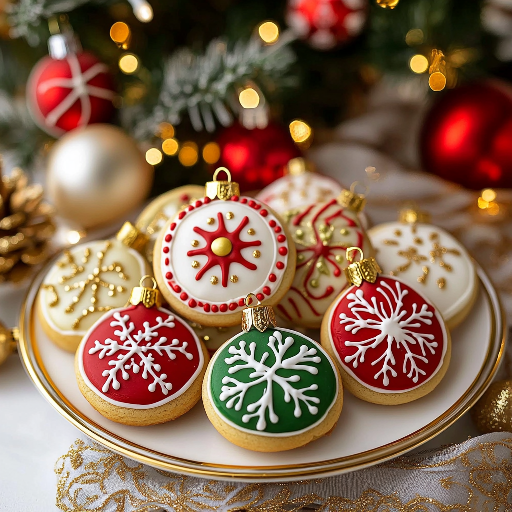 Christmas Ornament Sugar Cookies