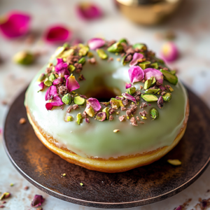 Pistachio Rose Charm Donuts Recipe