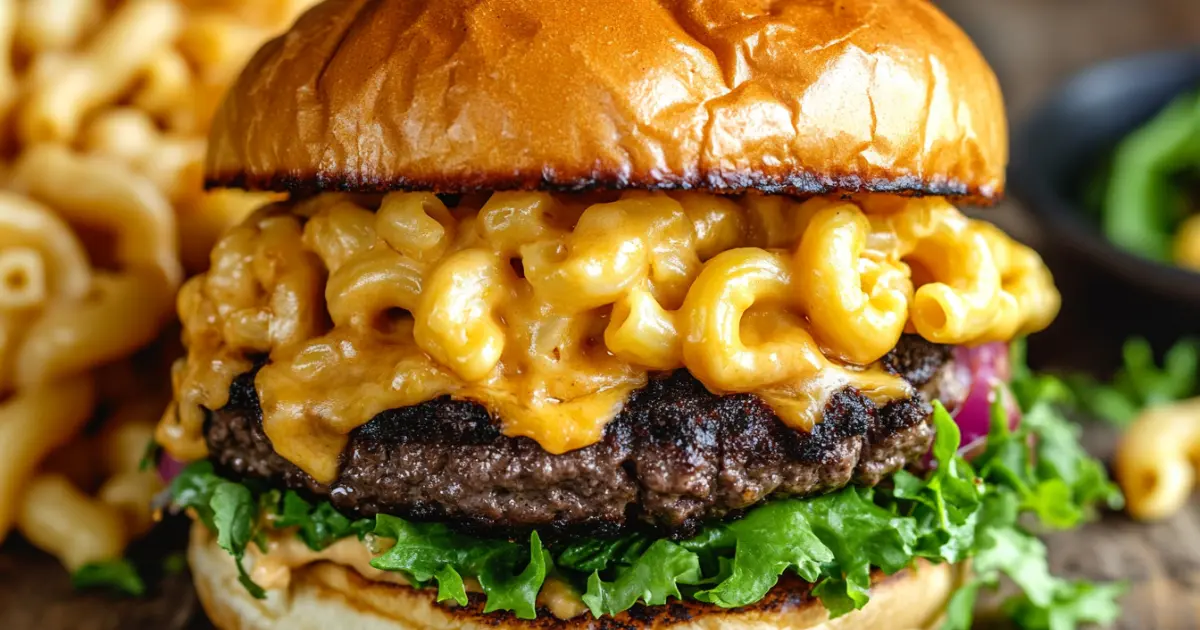 A Beef Mac and Cheese Burger