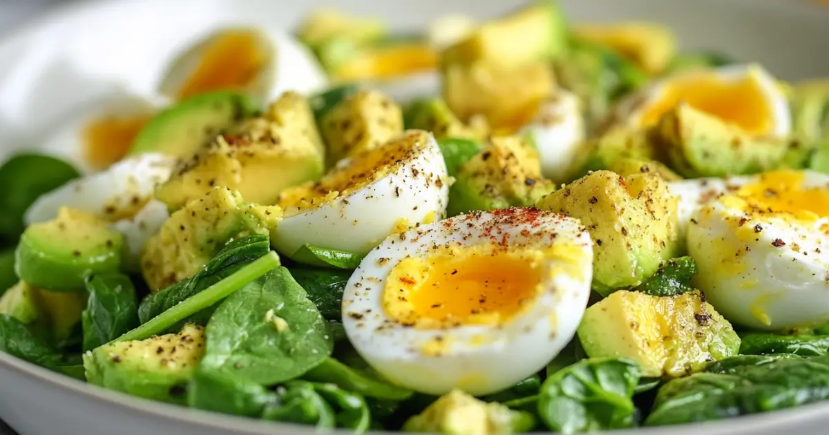 Avocado and Spinach Egg Salad