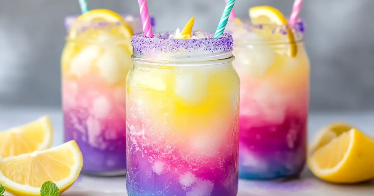 Homemade Unicorn Lemonade