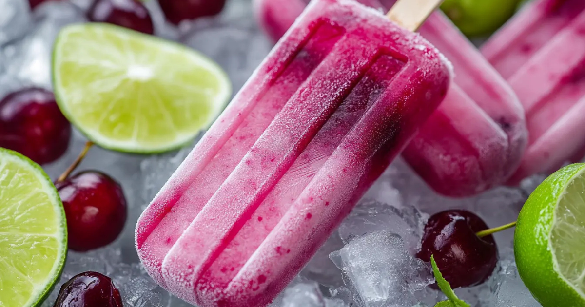 Lime cherry pops