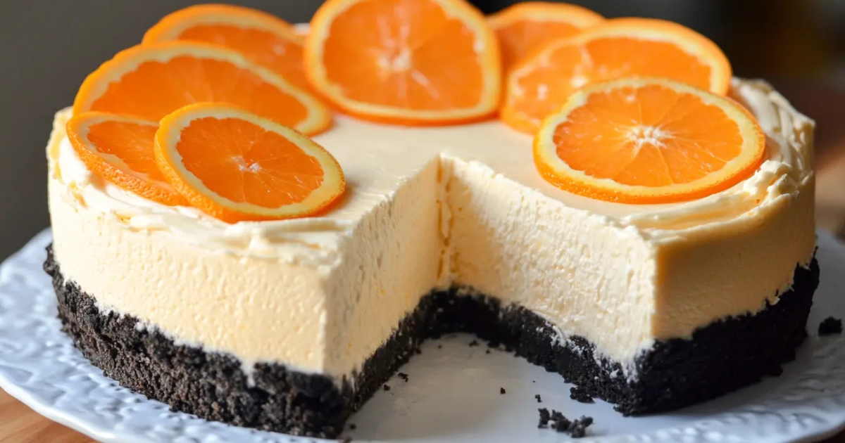 No-Bake Orange Creamsicle Cheesecake