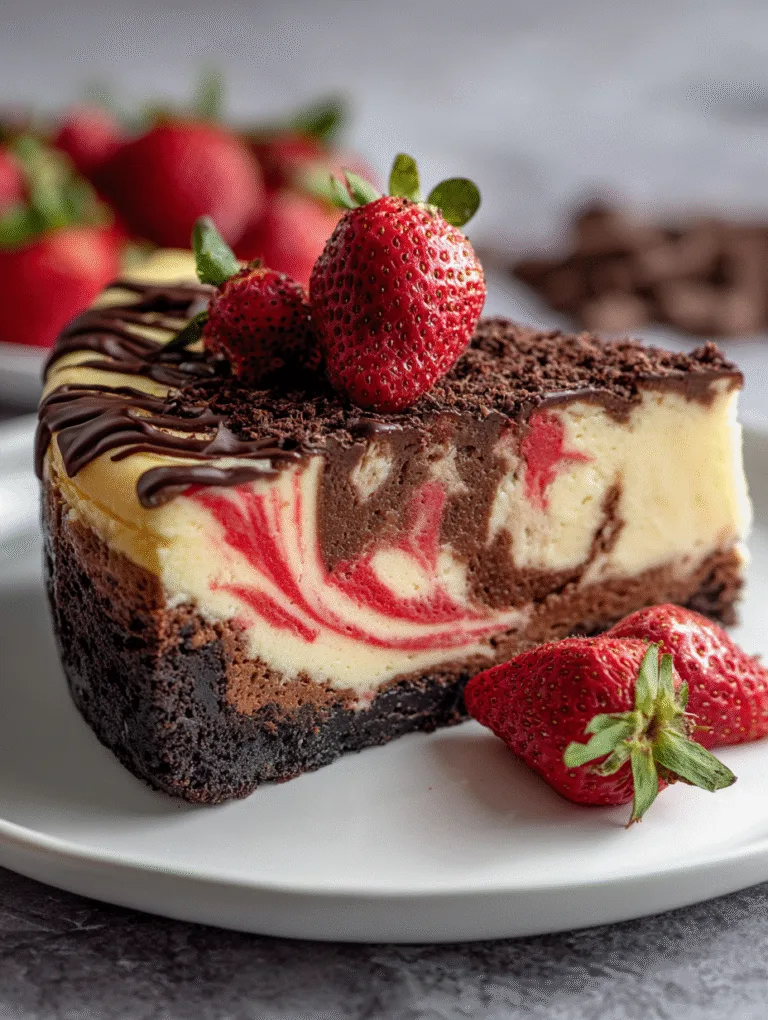 Chocolate Strawberry Swirl Cheesecake Recipe