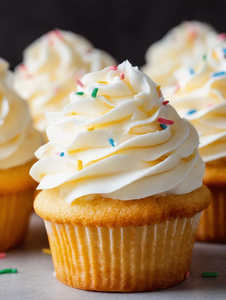 Fluffy Vanilla Cupcakes