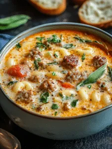 Savory Creamy Sausage Soup for a Cozy Dinner