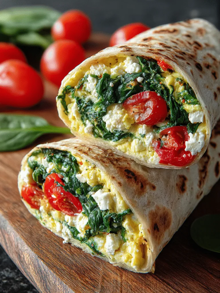 Spinach and Feta Breakfast Wrap Recipe