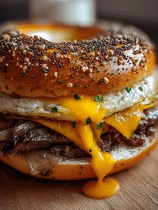 steak egg and cheese bagel recipe