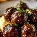Amazing Red Wine Braised Meatballs