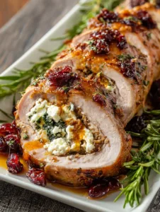 Apricot Boursin Stuffed Pork Loin
