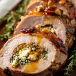 Apricot Boursin Stuffed Pork Loin