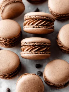 Chocolate Macarons with Chocolate Buttercream