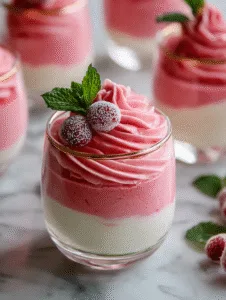 Cranberry Mousse Cups