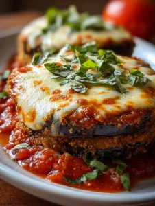 Crispy Baked Eggplant Parmesan Delight