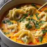 Easy Thai Coconut Curry Dumpling Soup