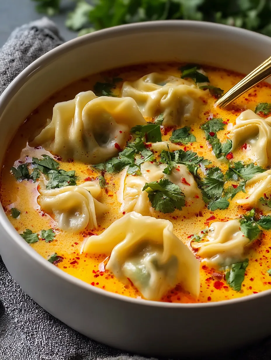 Easy Thai Coconut Curry Dumpling Soup