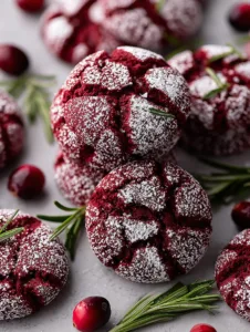 Fudgy Red Velvet Crinkle Cookies Recipe