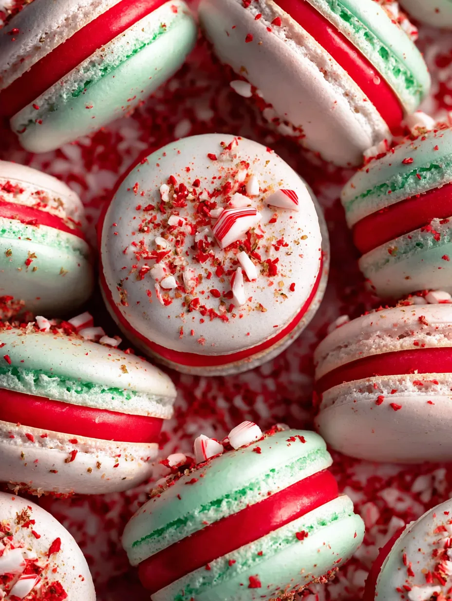 Peppermint Macarons
