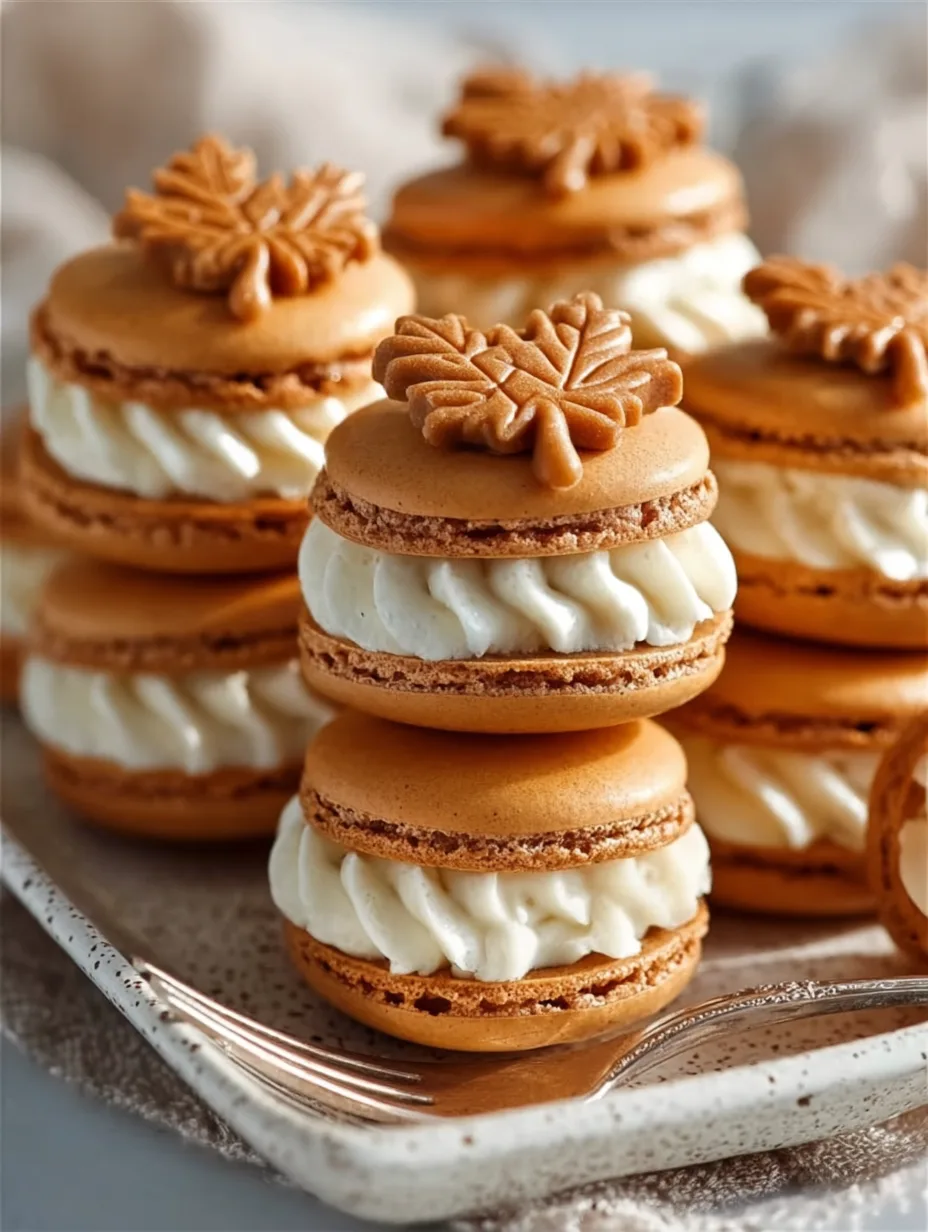 Pumpkin Pie Macarons