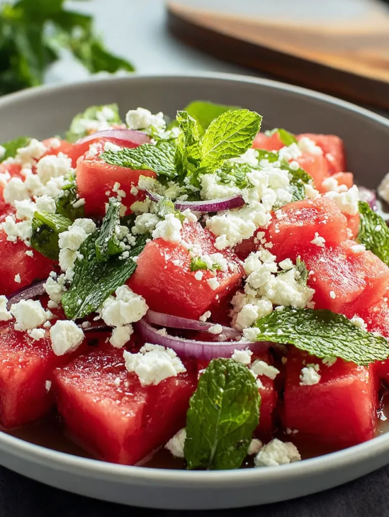 Refreshing Watermelon, Feta, and Mint Salad Recipe