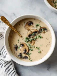 Savory Cream of Mushroom Soup Recipe
