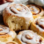 close-up, front angle of Easy Cinnamon Rolls - Soft & Sweet
