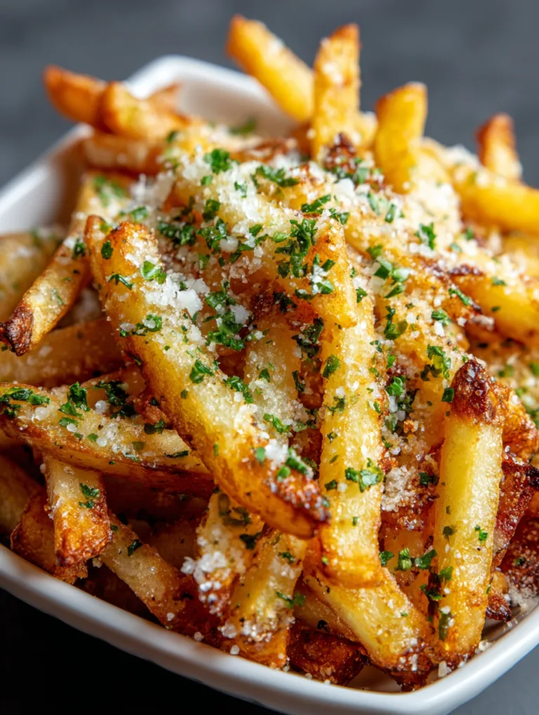 Crispy Garlic Parmesan Fries Recipe