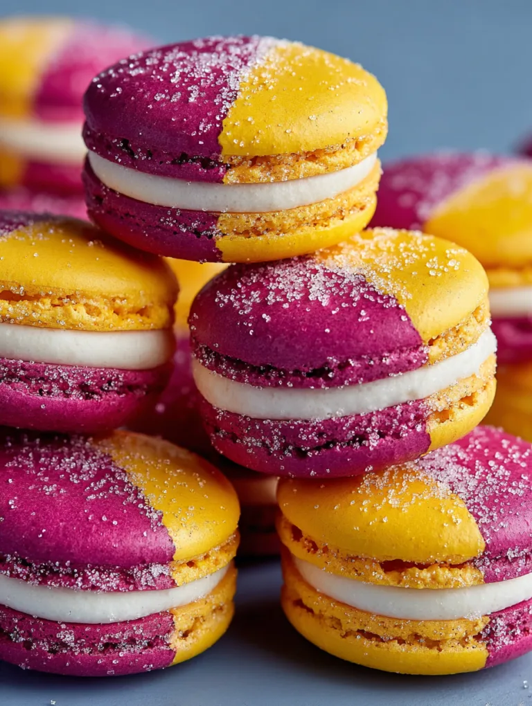 Mango Raspberry Macarons Recipe