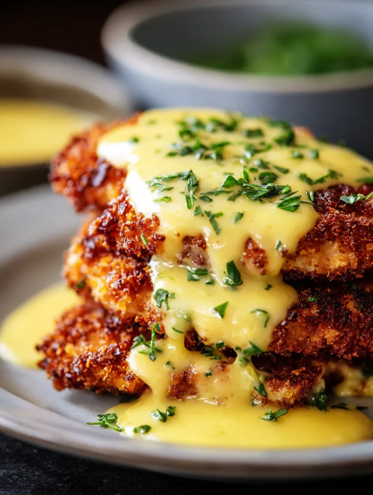 Pretzel-Crusted Chicken with Mustard Cheddar Sauce Delight
