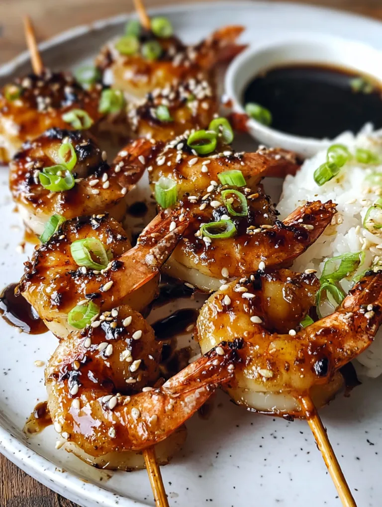 Savor Sticky Sesame Ginger Soy Prawn Skewers Tonight