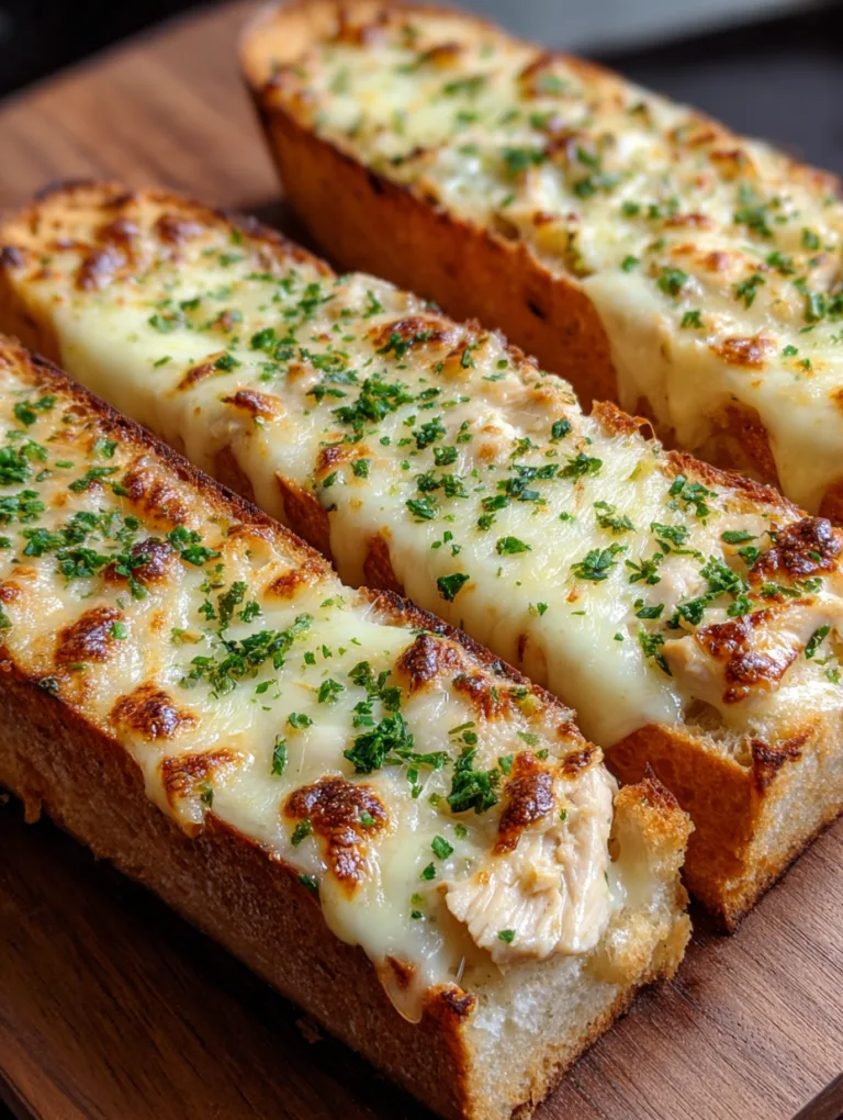 Chicken Alfredo Garlic Bread Recipe