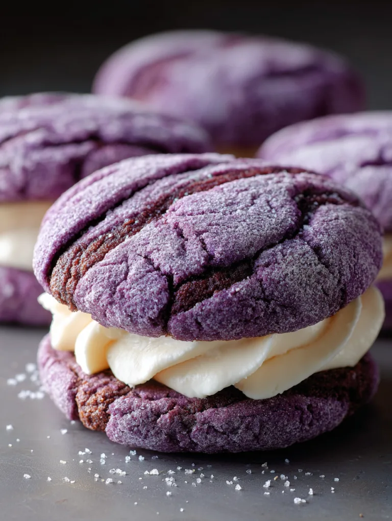 Ube Crinkle Sandwich Cookies Recipe