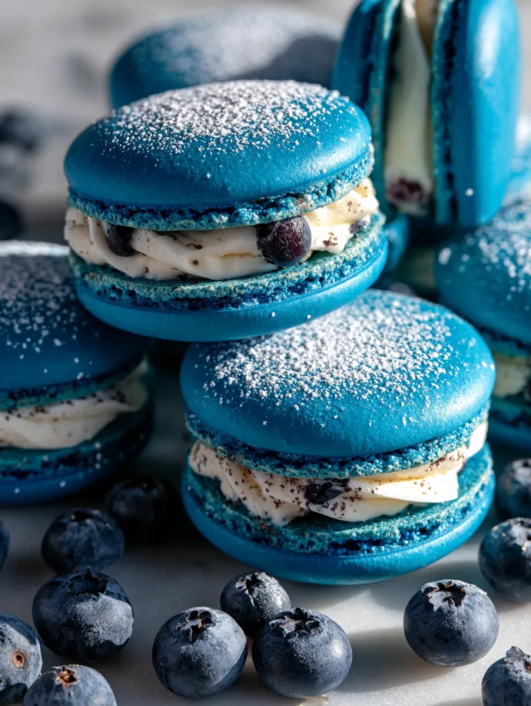 Blueberry Macarons With Blueberry Mascarpone Cream Recipe