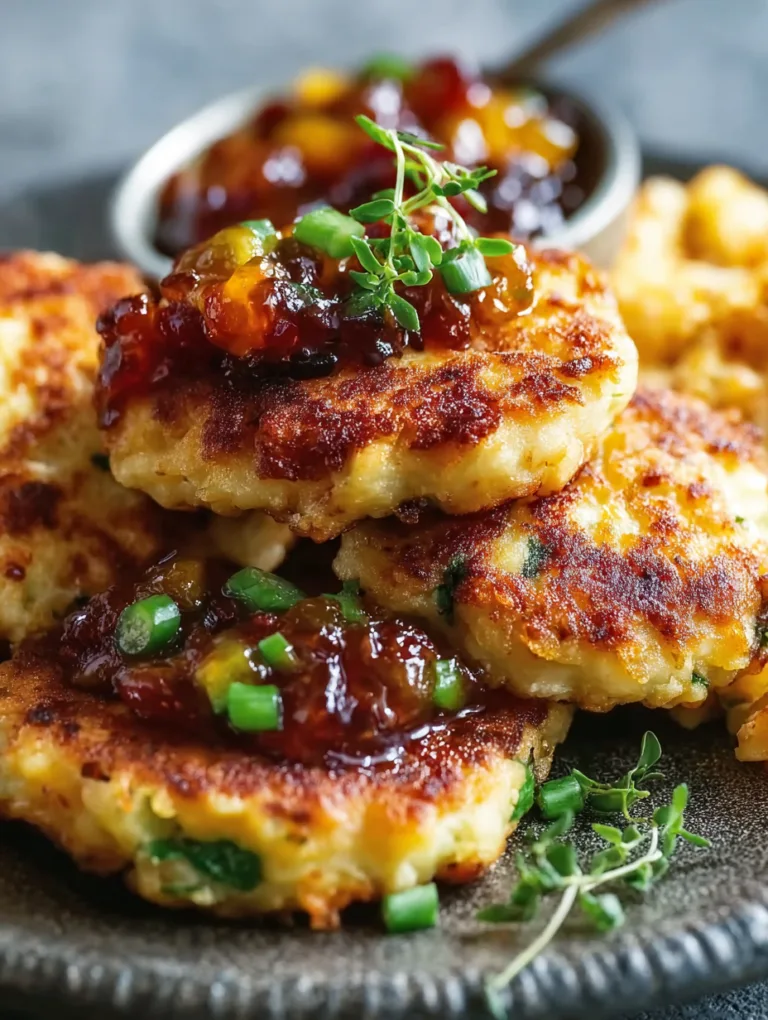 Bubble And Squeak Fritters With Fruit Chutney