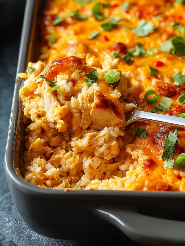 Buffalo Chicken & Rice Casserole