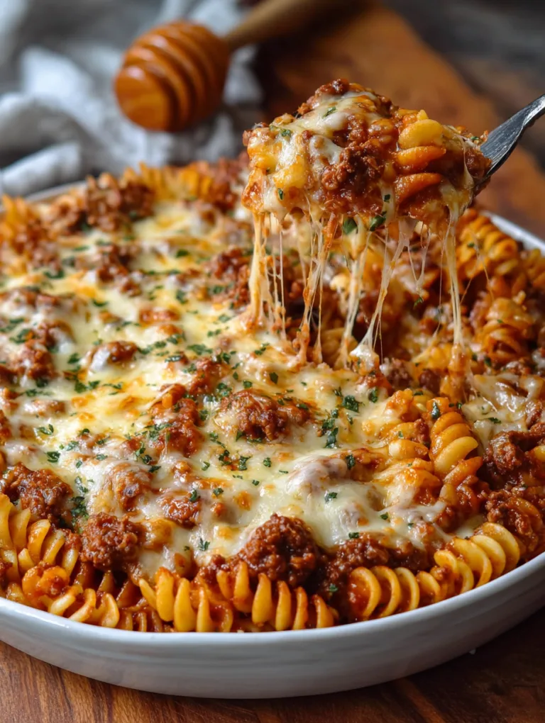 Cheesy Baked Beef Rotini