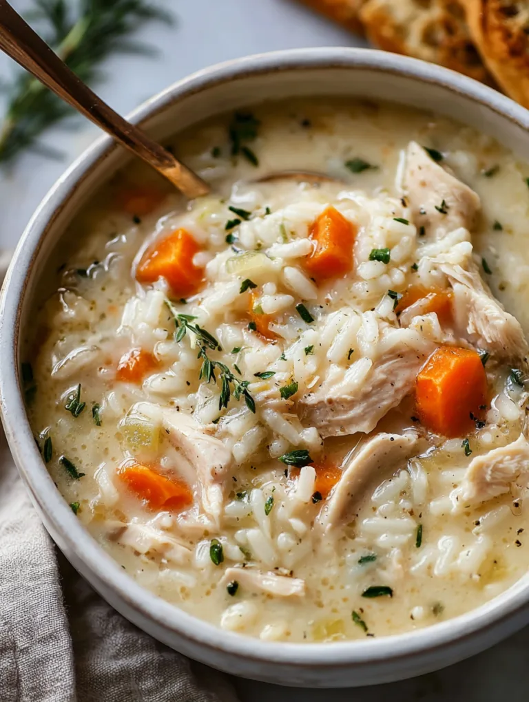 Creamy Chicken and Rice Soup
