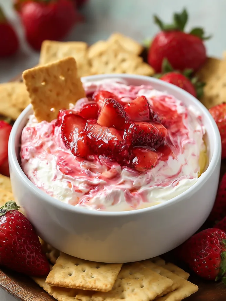Creamy Strawberry Cheesecake Dip