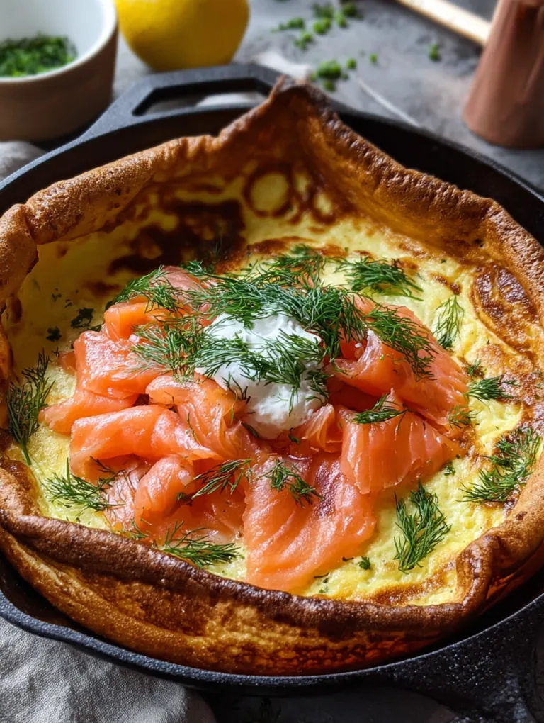 Delicious Smoked Salmon and Dill Dutch Baby