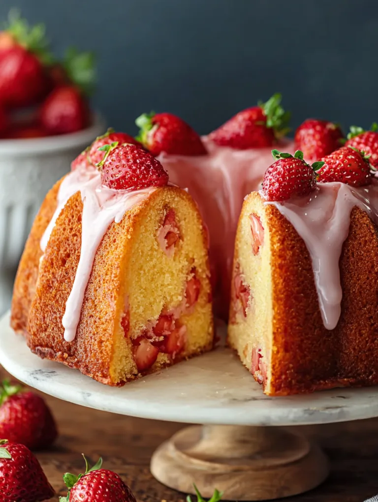 Delicious Strawberry Pound Cake