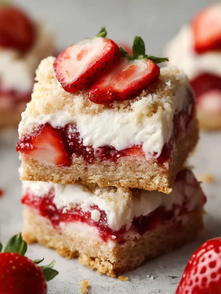 Delicious Strawberry Shortcake Bars