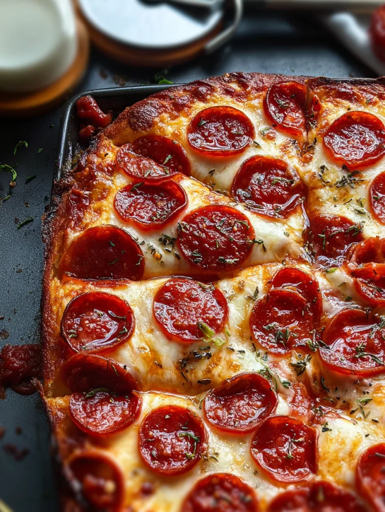 Detroit Style Pepperoni Pizza