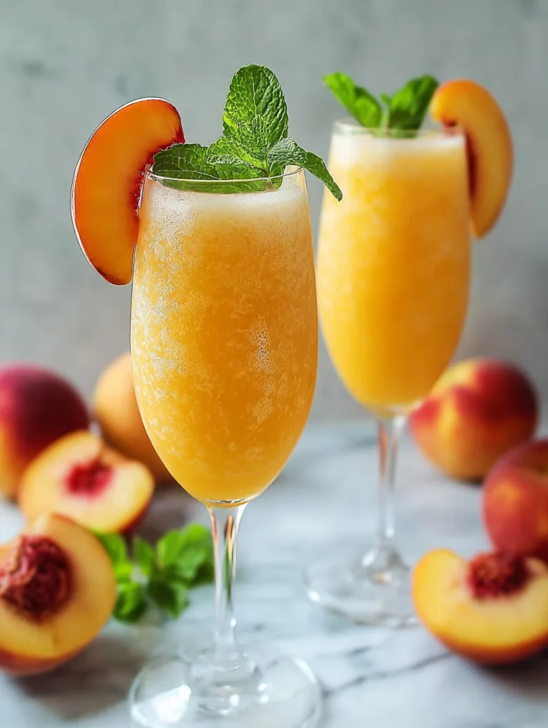 Ginger Peach Sparkler Mocktail