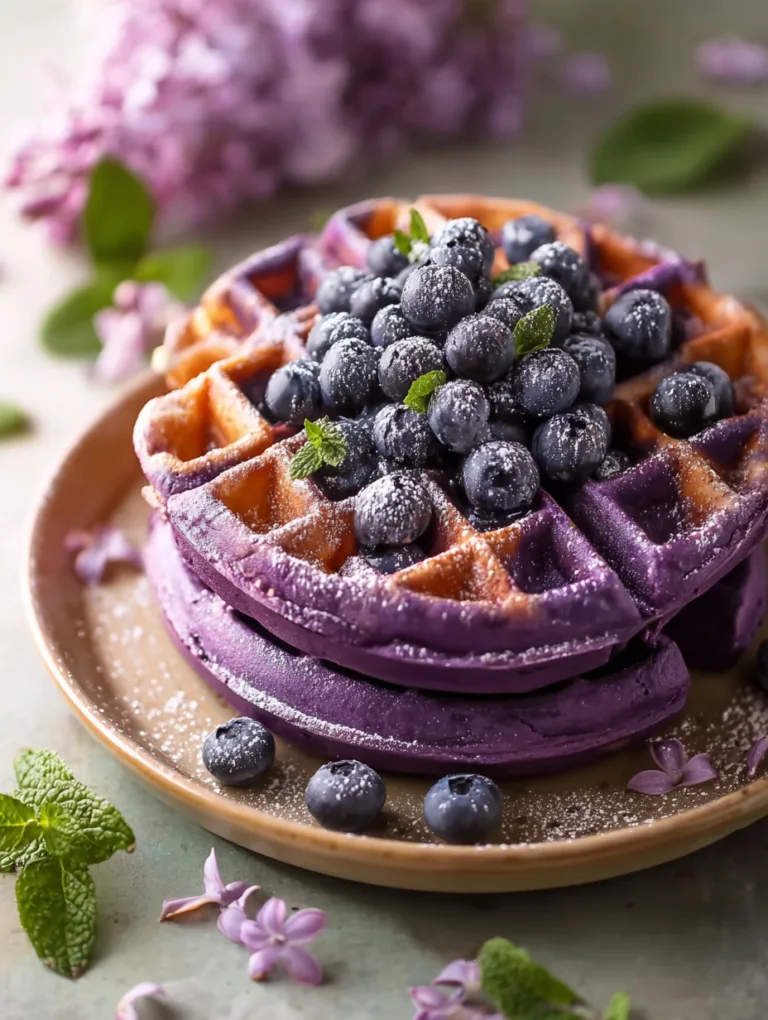 Crispy Ube Waffles That Will Brighten Your Breakfast Routine