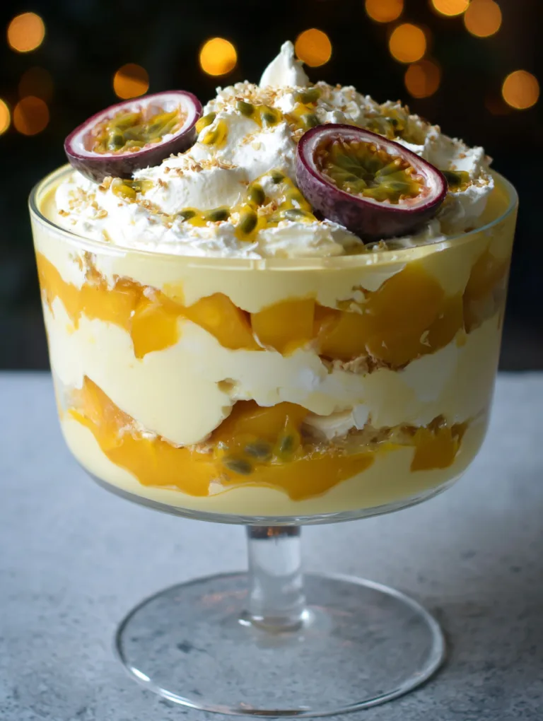 Lemon, Mango & Passionfruit Trifle