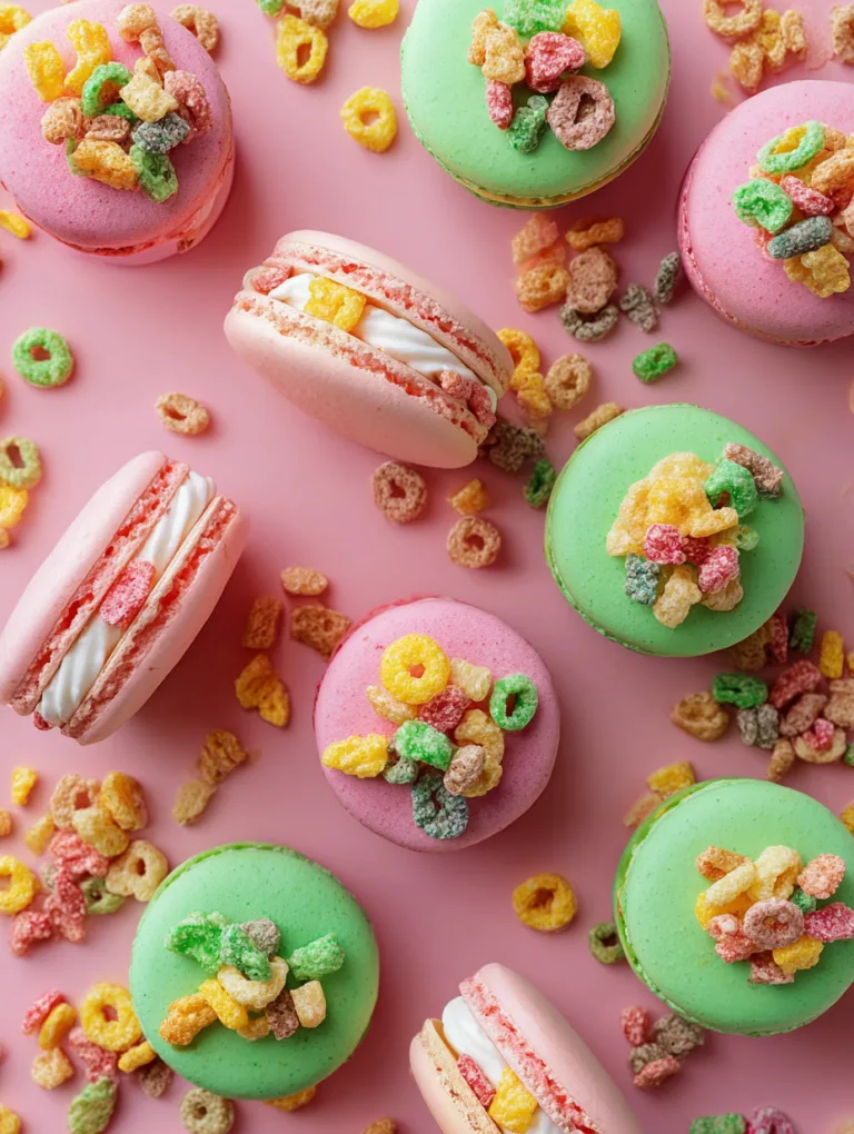 Lucky Charms Cereal Macarons