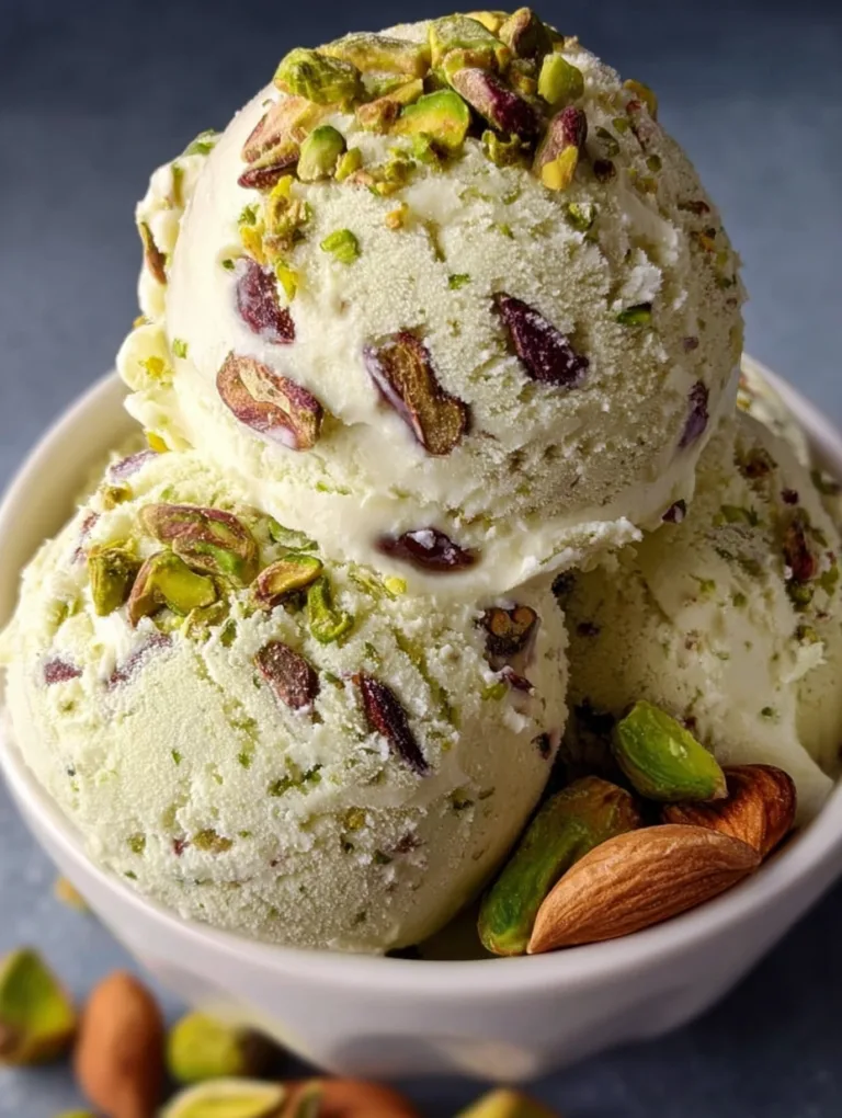 Mediterranean Pistachio & Honey Ice Cream (Healthy)